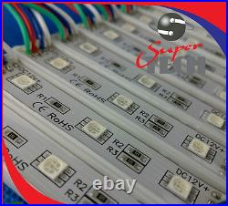 100X 3 Chip RGB LED 5050 SMD Module Waterproof Light Lamp Strip DC 12V 14.4w