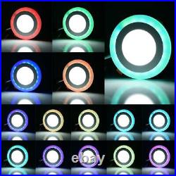 10X Dual Color Slim RGB LED Flat Panel Ceiling Light Downlight Spotlight Lamp