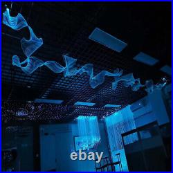 16W RGB LED Ceiling Light Net Fiber Optic Lights DIY Tree Roof Curtain Decor Set