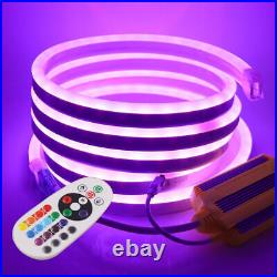 1-100M RGB LED Neon Flex Rope Light Strip Flexible Outdoor Lighting Waterproof