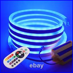 1-100M RGB LED Neon Flex Rope Light Strip Flexible Outdoor Lighting Waterproof