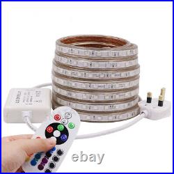 1-100m 5050 SMD 60 LED Strip Light 220v High Voltage Flexible Waterproof UK plug
