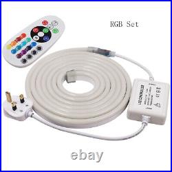 220V 5050 RGB LED Neon Rope Strip Light 2835 Holiday Xmas Party Outdoor Lighting