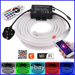 220V 5050 RGB WIFI Neon LED Strip Lights Flex Waterproof Strip Rope Tube Lights