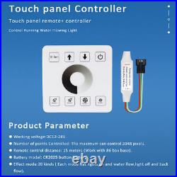 24V COB LED Strip WS2811 IC Light Running Water Flowing RF Touch Panel Controler