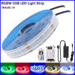 24V High Density COB RGB LED Strip Light Flexible Tape Rope Lamp Cabinet Kitchen