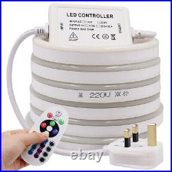 2835 LED Strip RGB Color Change Neon Rope Light Waterproof Outdoor Lighting 220V