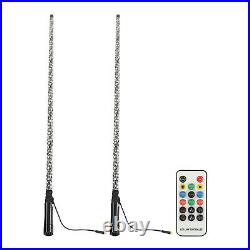 (4FT)RGB LED Whip Light With Flag APP Control 366 Modes 300 Patterns 12 To 24V