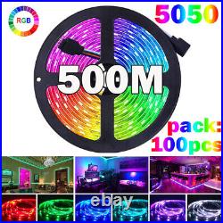 500M LED Strip Lights 5050 RGB Colour Changing Tape Cabinet Kitchen TV Lighting