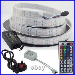 5M 5050 RGB 600 LED Strip Light Colour Changing Tape Cabinet TV Kitchen Lighting