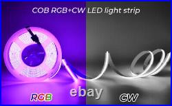 5M COB Led Strip 784LEDs/M RGB+Cold White LED Tape Lights Kitchen Cabinet Decor