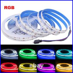 5M COB RGB LED Strip DC12V/24V Flexible 576LEDs/m Tape Light Strip Cabinet Decor