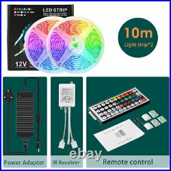 5-20m 5050 RGB LED Strip Lights Color Changing Tape With IR Remote Kitchen Bar