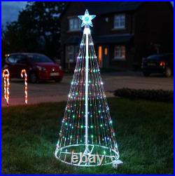 Christmas Tree Outdoor Led Lights Cone Indoor Animated Xmas Multi Colour Gift
