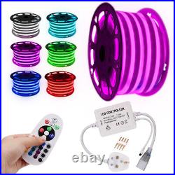 Dimmable Neon LED Strip Lights Waterproof Flexible Rope Tube Lamp With UK Plug
