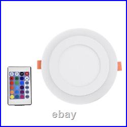Dual Color LED Panel Recessed Ceiling Down Light Spotlights Round Cool White RGB