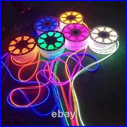 Flexible Neon 220v LED Light Glow EL Wire String Strip Rope Tube Decoration