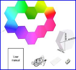 Hexiher Smart Hexagon RGB LED Wall Light Panels APP Control 10 Pack, Sync to DIY