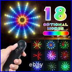 LED Firework Fairy String Lights Hanging Starburst Battery Operated Xmas Party