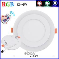 LED RGB Panel Celling Light 6W 12W 18W Remote Control Ceiling Down Lamp 220V UK