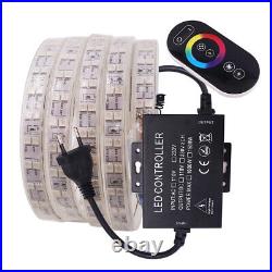 LED Strip Lights RGB 220V 240V Waterproof 5050 Commercial Rope Lamp+Touch Remote