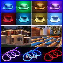 LED Strip Neon Light Waterproof Commercial 220V Flexible Outdoor Lamp UK Plug In