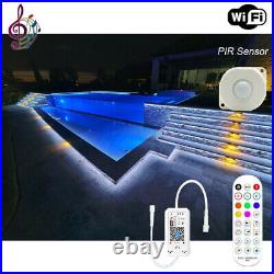 PIR Motion Sensor 10M 15M 20M 25M 30M 40M RGB LED Strip Light Waterproof 12V PSU