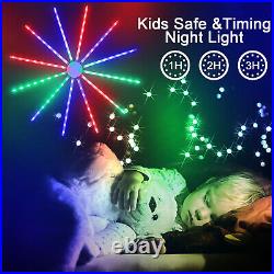 RGB LED Fireworks Lights Wall Hanging String Lights Dream Color Music Sync Party