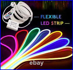 RGB LED Flexible Outdoor Lighting Strip Xmas Neon Flex Rope Light Waterproof UK