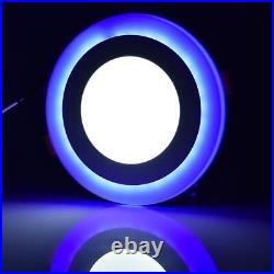RGB LED Panel Ceiling Light 18W+6W Round Slim Recessed Flat Downlight Spotlight