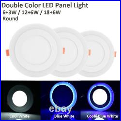 RGB LED Ultra Slim Recessed Flat Panel Ceiling Light Downlight Spotlight Round