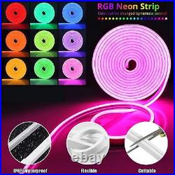 SUCIKORIO Neon Led Strip Light RGB 20m / 65.5ft, Waterproof LED Strip Lights