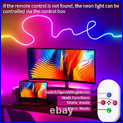 Segrass LED neon Lights Strip 15M 24v RGB LED neon Light Strip with Remote, APP
