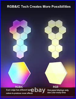 Smart Wall Hexagon Lights LED Quantum Lamp DIY WiFi APP RGBIC Music Sync Light