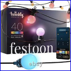 Twinkly Festoon Gen II (2) LED RGB Smart App Controlled Outdoor Garden Lights