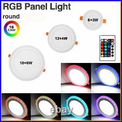 Ultra Slim Recessed LED Flat Panel Ceiling Spot Light Downlights RGB Spotlight