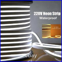 Waterproof LED Strip Neon Flex Rope Light Sign 220V Flexible In/Outdoor Lighting