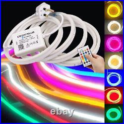 Waterproof RGB LED Strip Neon Flex Rope Light 220V Flexible Outdoor DIY Lighting