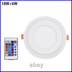 White RGB Dual Color LED Light Ceiling Recessed Panel Downlight Spot Lamp